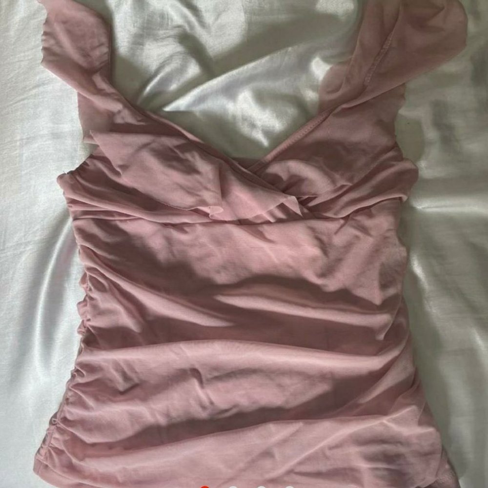 Blush pink fairy mesh tank